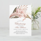 Orchid Pampas Terracotta Christening Uitnodiging (Staand voorkant)