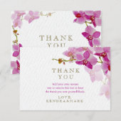 Orchid Paradise Floral Dank u wel kaarten (Voorkant / Achterkant)