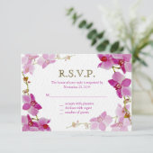 Orchid Paradise, Responskaarten RSVP Kaartje (Staand voorkant)