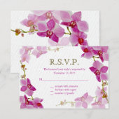 Orchid Paradise, Responskaarten RSVP Kaartje (Voorkant / Achterkant)