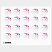 Orchid Paradise Trouwstickers Ronde Sticker (Vel)