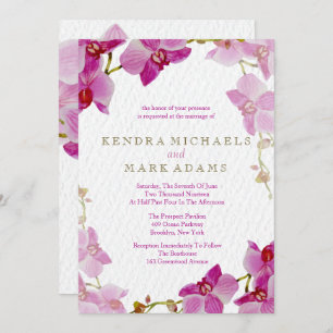 Orchid Paradise Wedding Invitations Kaart