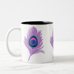 Orchid Peacock Feather Tweekleurige Koffiemok