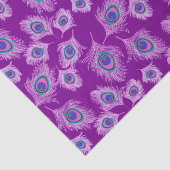 Orchid Peacock Feathers op Amethyst Paars Tissuepapier (Detail)
