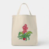Orchid Pixelart, Pixel Art Tote Bag (Achterkant)