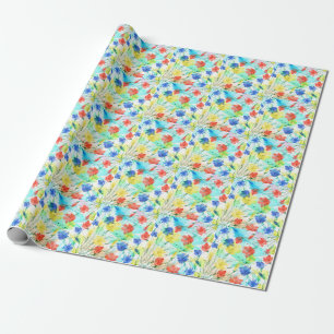 Orchid Poppy Peony Mode Boeket Cadeaupapier