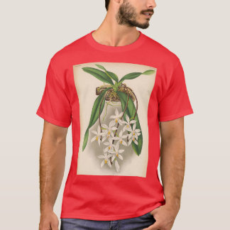 Orchid Print Sarcochilus unguiculatus 1887 T-shirt