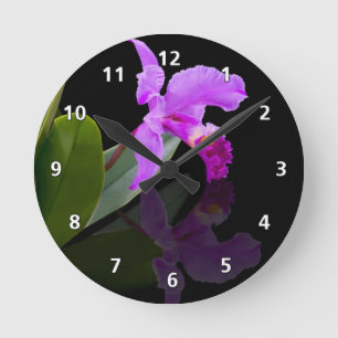 Orchid Reflections on Black Ronde Klok