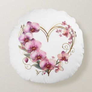 orchid rond kussen