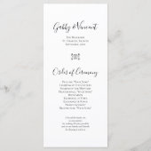 Orchid rose et perles sur le programme de mariage  (Dos)