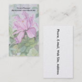 ORCHID ROSE TROPICAL CARTES DE VISITE PERSONNALISA (Devant / Derrière)