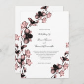 Orchid Sangria Tint Faire-part de mariage (Devant / Derrière)