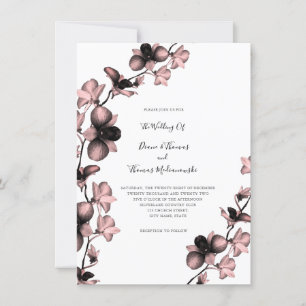 Orchid Sangria Tint Wedding Invitation Kaart