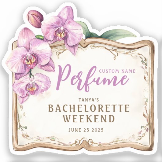 Orchid Spa Resort | Parfumlabele Sticker (Voorkant)