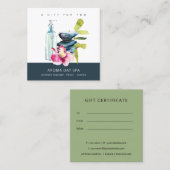 ORCHID STONE SPA MASSAGE THERAPY GIFT CERTIFICATE VIERKANTE VISITEKAARTJE (Voorkant / Achterkant)