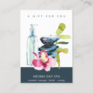 ORCHID STONE SPA MASSAGE THERAPY GIFT CERTIFICATE VISITEKAARTJE