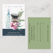 ORCHID STONE SPA MASSAGE THERAPY GIFT CERTIFICATE VISITEKAARTJE (Voorkant / Achterkant)