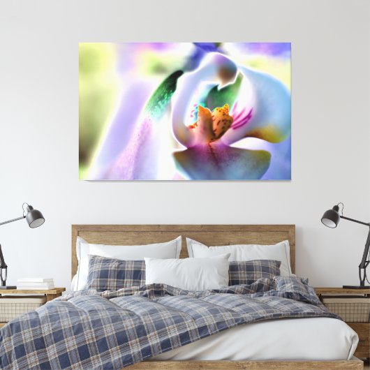 Orchid Stretched Canvas Afdrukken (Insitu (Slaapkamer))