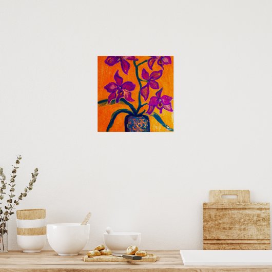 Orchid Study - poster en digitale afdrukken (Keuken)