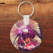 Orchid Up Close Flower Personalized Sleutelhanger (Achterkant)