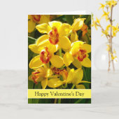 Orchid Valentine's Day Card w/Victor Hugo Quote Kaart (Gele Bloem)