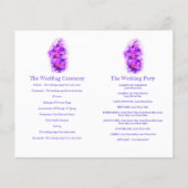 Orchid waterverf paars Wedding Programme (Achterkant)