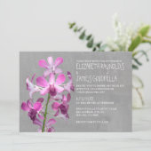 Orchid Wedding Invitations Kaart (Staand voorkant)