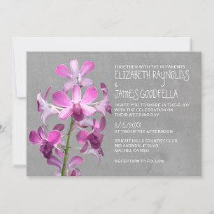 Orchid Wedding Invitations Kaart