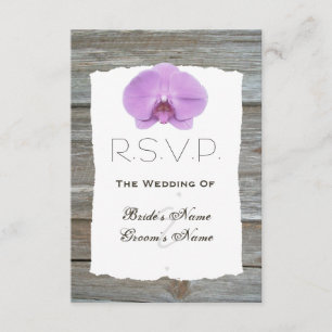 Orchid Wedding RSVP - Barnwood Kaartje
