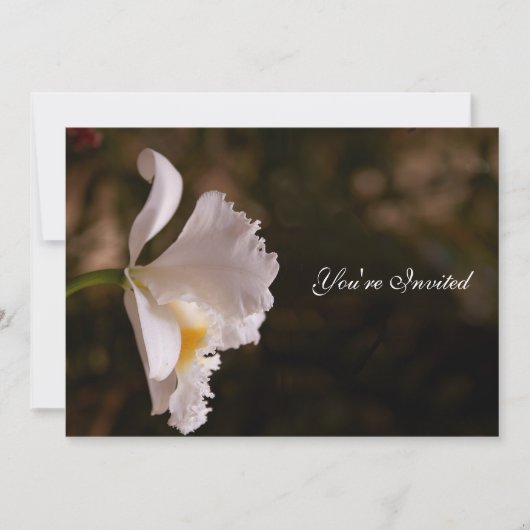 Orchid Wedding Uitnodiging (Voorkant)