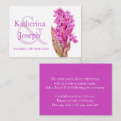 Orchid wildflower art bruiloft insluitkaart informatiekaartje (Voorkant / Achterkant)