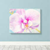 Orchidée 2 aquarelle sur toile (Insitu (Plancher de Bois))
