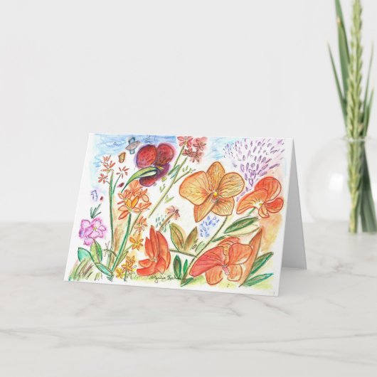 Orchidee 9 kaart (Voorkant)