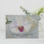 Orchidée Bible Verse Flat Note Carte (Debout devant)