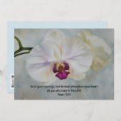 Orchidée Bible Verse Flat Note Carte (Devant / Derrière)
