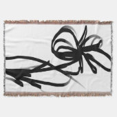 Orchidee Blanc: Abstract Wit & Zwart Deken (Voorkant)