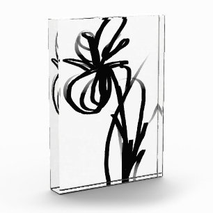 Orchidee Blanc: Abstract Wit & Zwart Fotoblokken