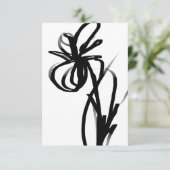 Orchidee Blanc: Abstract Wit & Zwart Kaart (Staand voorkant)