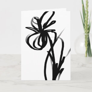 Orchidee Blanc: Abstract Wit & Zwart Kaart