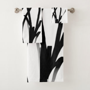 Orchidée Blanc : Abstrait blanc et noir