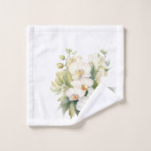 Orchidée blanche (Gant de toilette)
