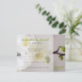 Orchidée blanche ・ Carte de réponse au mariage (Debout devant)
