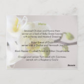 Orchidée blanche ・ Carte postale Menu (Dos)