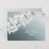 Orchidée blanche - Carte RSVP de mariage (Devant / Derrière)