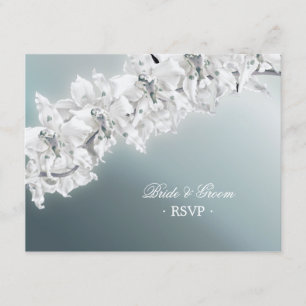 Orchidée blanche - épouser la carte de RSVP