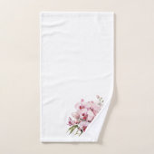 Orchidée blanche et rose (Serviette à main)