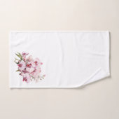 Orchidée blanche et rose (Serviette à main)