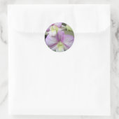 Orchidée blanche et violette sur un autocollant (Sac)