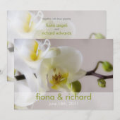Orchidée blanche • Faire-part de mariage (Devant / Derrière)