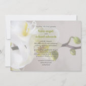 Orchidée blanche • Faire-part de mariage (Dos)